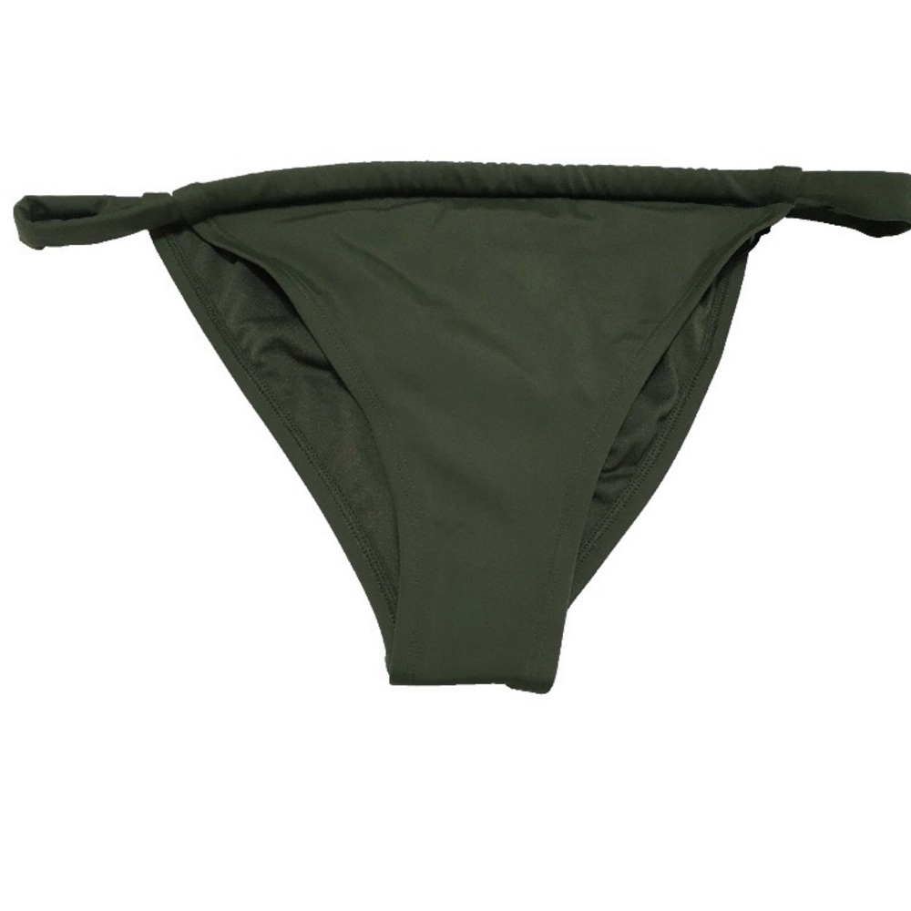 Shade & Shore Womens Size L 12-14 Green Low Rise High Leg Cheeky Bikini Bottom